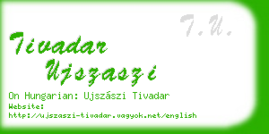 tivadar ujszaszi business card