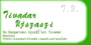 tivadar ujszaszi business card